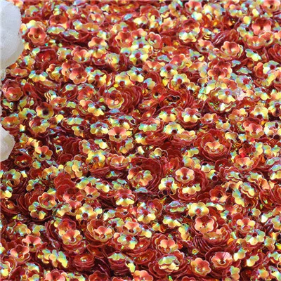 REGD Multic Cup Flower Sequin 6 мм блестящие свободные блестки Blossom блестки сливы шитье, Свадебное Ремесло для одежды аксессуары - Цвет: REGD