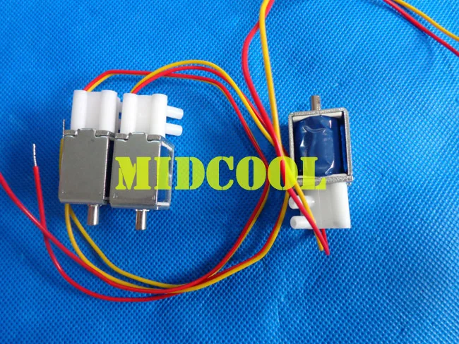 

3 way Plastic Micro Solenoid valve 2mm Lead wring type 6V DC