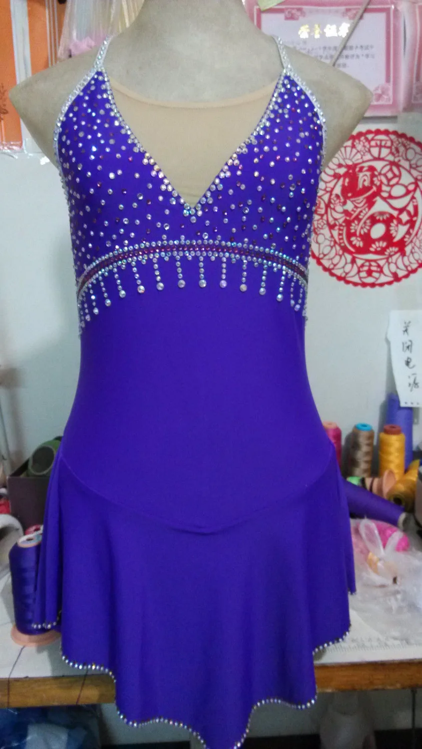 Женское платье для конкурсов одежда льда индивидуальное фигурного катания на
