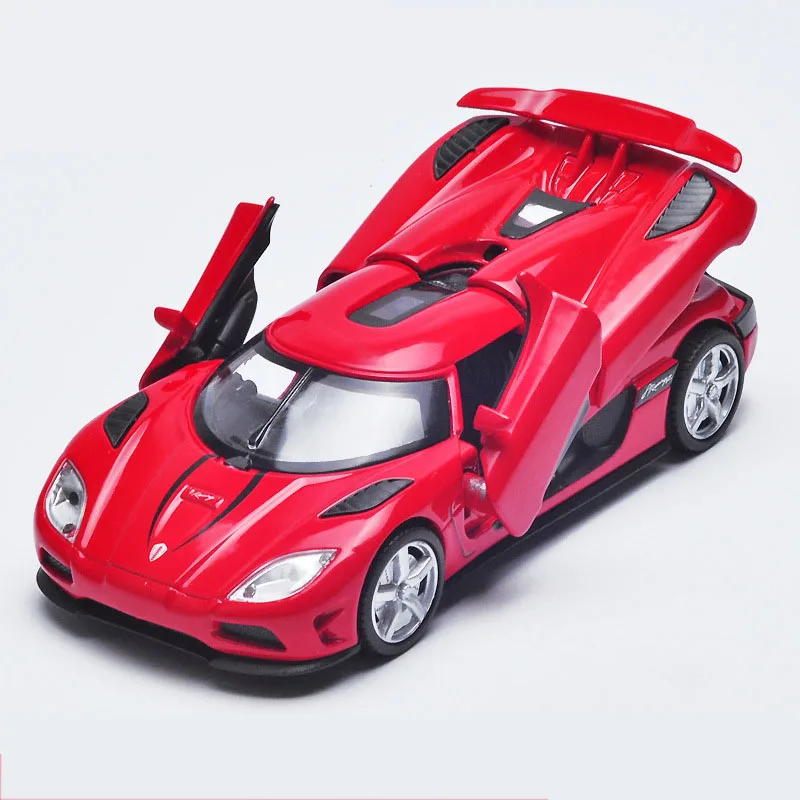 Mnotht 1/32 мини-модель автомобиля Koenigsegg из сплава с откидной спинкой, звуковые огни, литая под давлением модель автомобиля, игрушечный транспорт mo