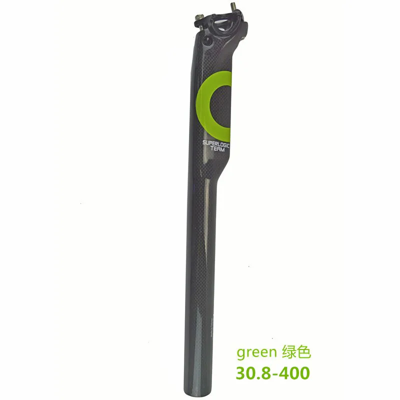 green 30.8 Запчасти для велосипедного велосипеда, подседельный штырь, дорожная стойка сидения для горного велосипеда, усиленные Аксессуары для велосипеда, углеродная трубка 27,2/30,8/31,6 - Цвет: green 30.8