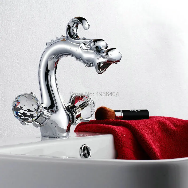 

Высококачественные роскошные смесители Dragon, хромированные латунные смесители 8 дюймов, смесители для ванной комнаты, раковина с двойной ручкой, Torneira краны горячей и холодной воды 1254C