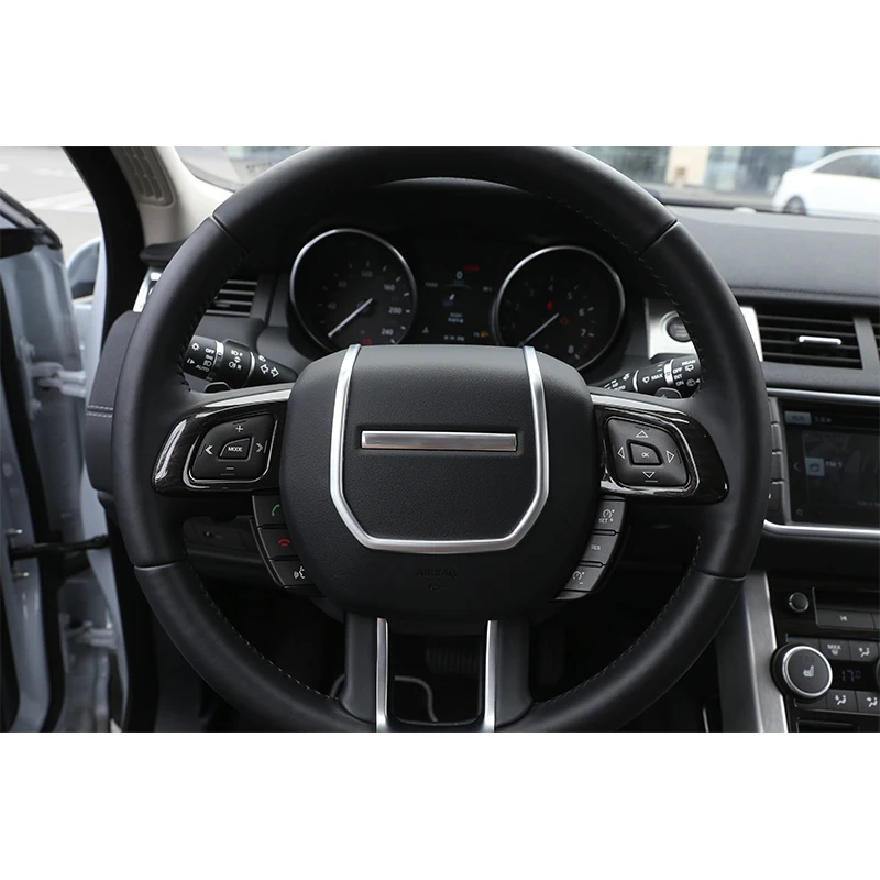 2 шт. для Land Rover Range Rover Evoque 2012- автомобильный Стайлинг ABS хромированный руль кнопка Крышка отделка Аксессуары