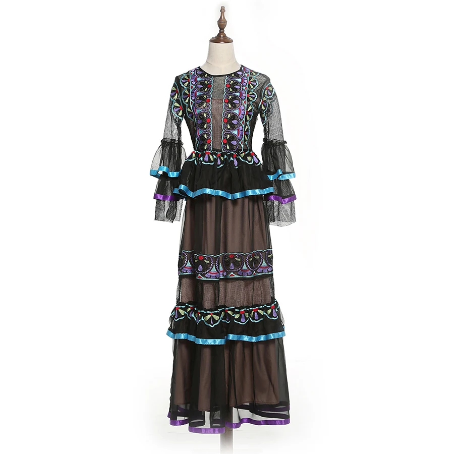 Высокое качество Vestidos до щиколотки Лето 2018 женское открытое роскошное модное