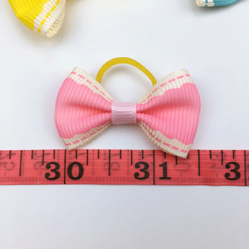 (50 шт./лот) банты для домашних животных с резиновой лентой милые ленты ручной