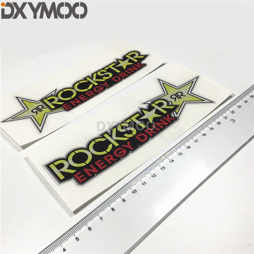 1 пара мотоциклетных автомобильных наклеек energy drink rock star автомобильный Стайлинг