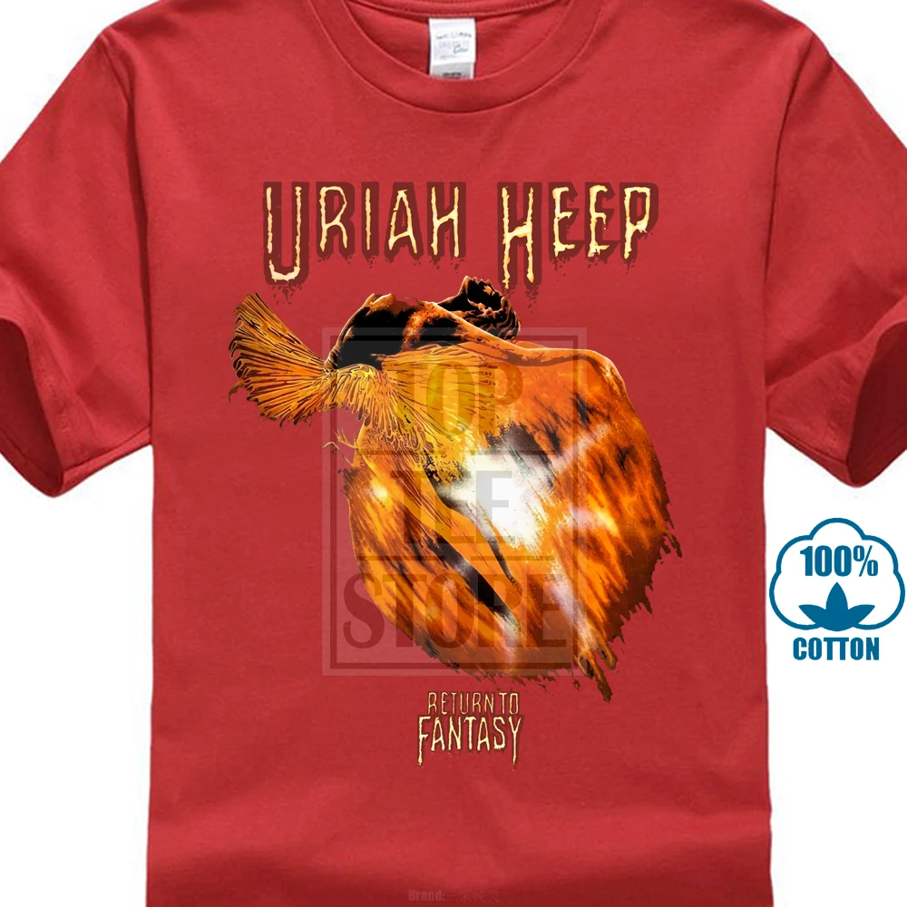 Красный Uriah Heep Return To Fantasy черная футболка Styx Nazareth жесткий рок темно фиолетовый - Цвет: Красный