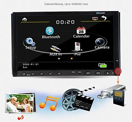 Win8 7 ''двойной 2 DIN GPS навигации dvd плеер автомобиля в тире MP3/MP4/USB/SD /amfm/RDS/bt стерео