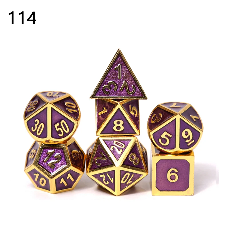 Chengshuo rpg кости многогранные наборы металла dnd Подземелья и Драконы настольные игры цинковый сплав синий кубики цифровой узор d20 10 8 12
