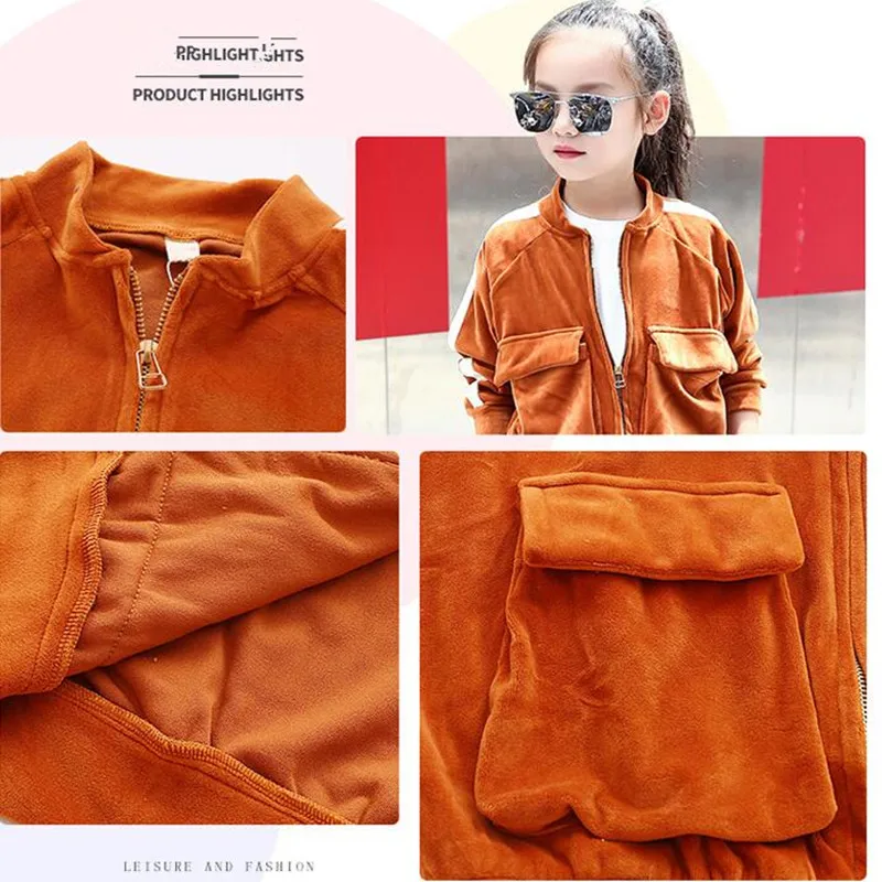 Бесплатная доставка комплект для девочек осень 2017 г. Новый Личность Мода хит цвет