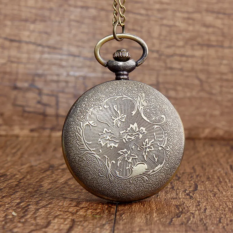 Винтажные бронзовые карманные часы KAWAI Pikachu с брелоком цепочка милым японским