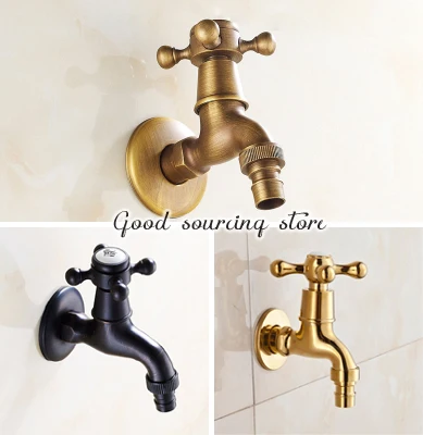 Высококачественный Античный Золотой Черный кран для стиральной машины|washing machine