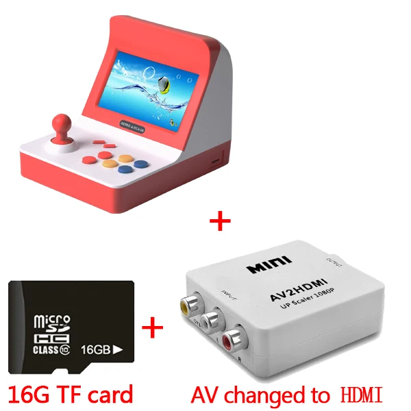 white- with HD TF Портативная ретро мини портативная игровая консоль 4,3 дюймов 64 бит 3000 видеоигры Классическая семейная игровая консоль подарок ретро аркадная - Цвет: white- with HD TF