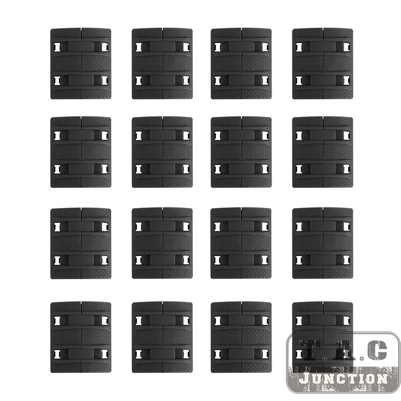 Двухсекционные расширенные рельсовые панели 20 мм Пикатинни Handguard Чехлы противоскользящие текстурированные модульные(16 шт. в упаковке Ea