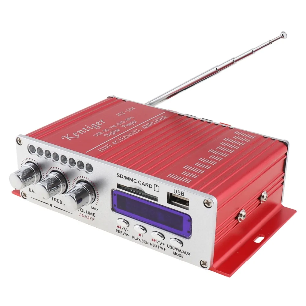 Kentiger HY 504 4CH Hi Fi автомобильный аудио усилитель высокой мощности FM радио плеер