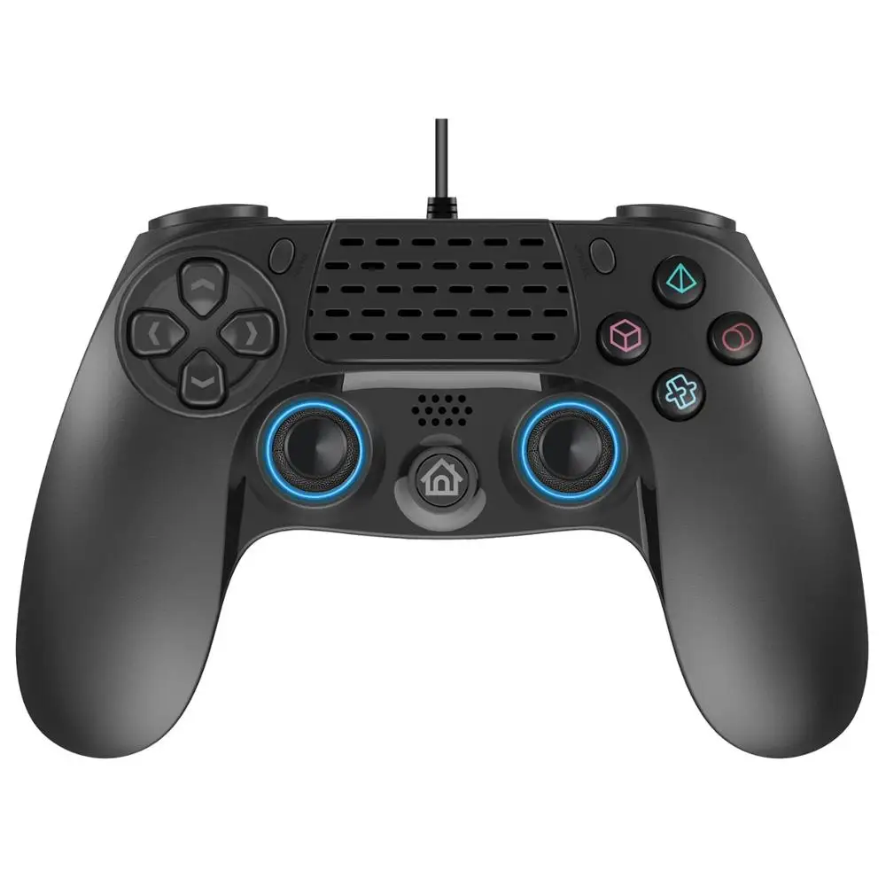 PS4 Геймпад двойной вибрации проводной контроллер с 2 5 м кабелем 3 мм разъем для