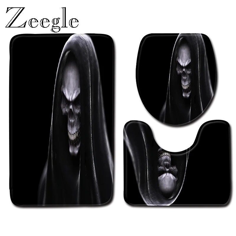 Zeegle 3D платья 3 шт. Ванная комната коврик анти скольжения мат душ туалет для ванной
