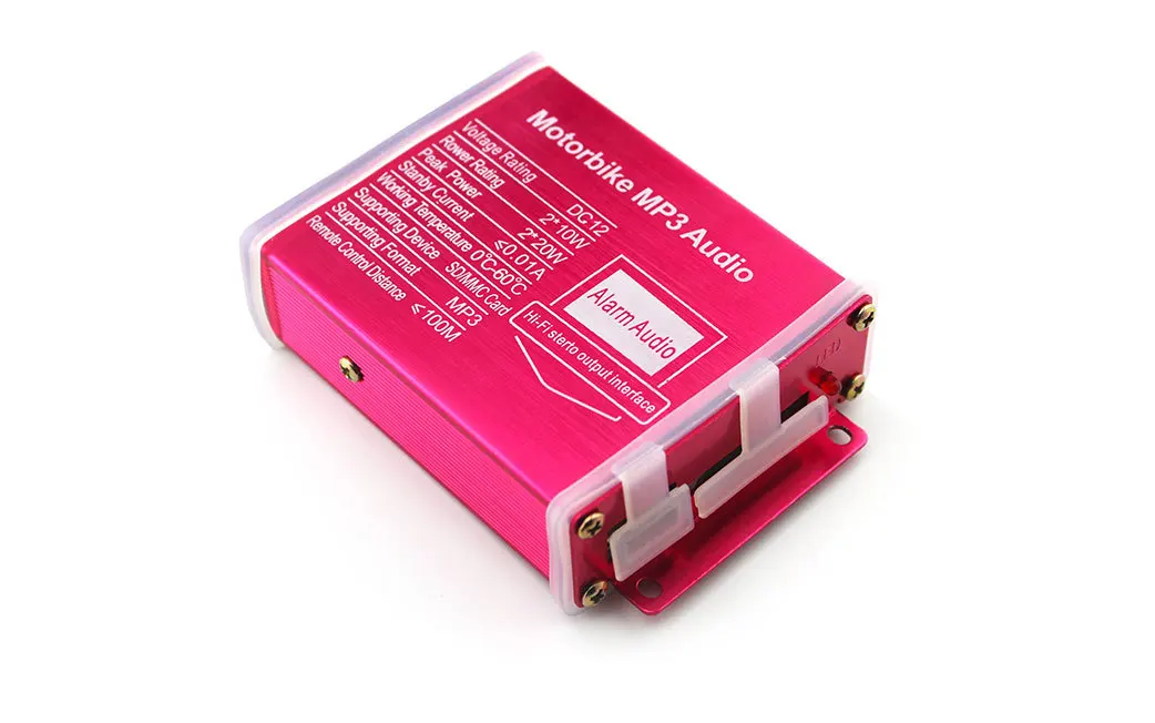 12 V мотоциклов аудио Динамик SD USB MP3 FM с хостом безопасность пульта дистанционного