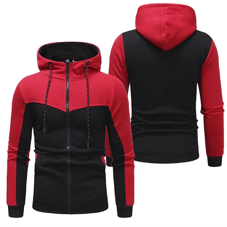 Red Top Новинка, Мужская толстовка, Осень-зима, логотип на заказ, повседневная, упаковочная, приталенная, толстовка, толстовки, топ, мужская, на молнии, теплая, для улицы, Спортивная, Топ - Цвет: Red Top