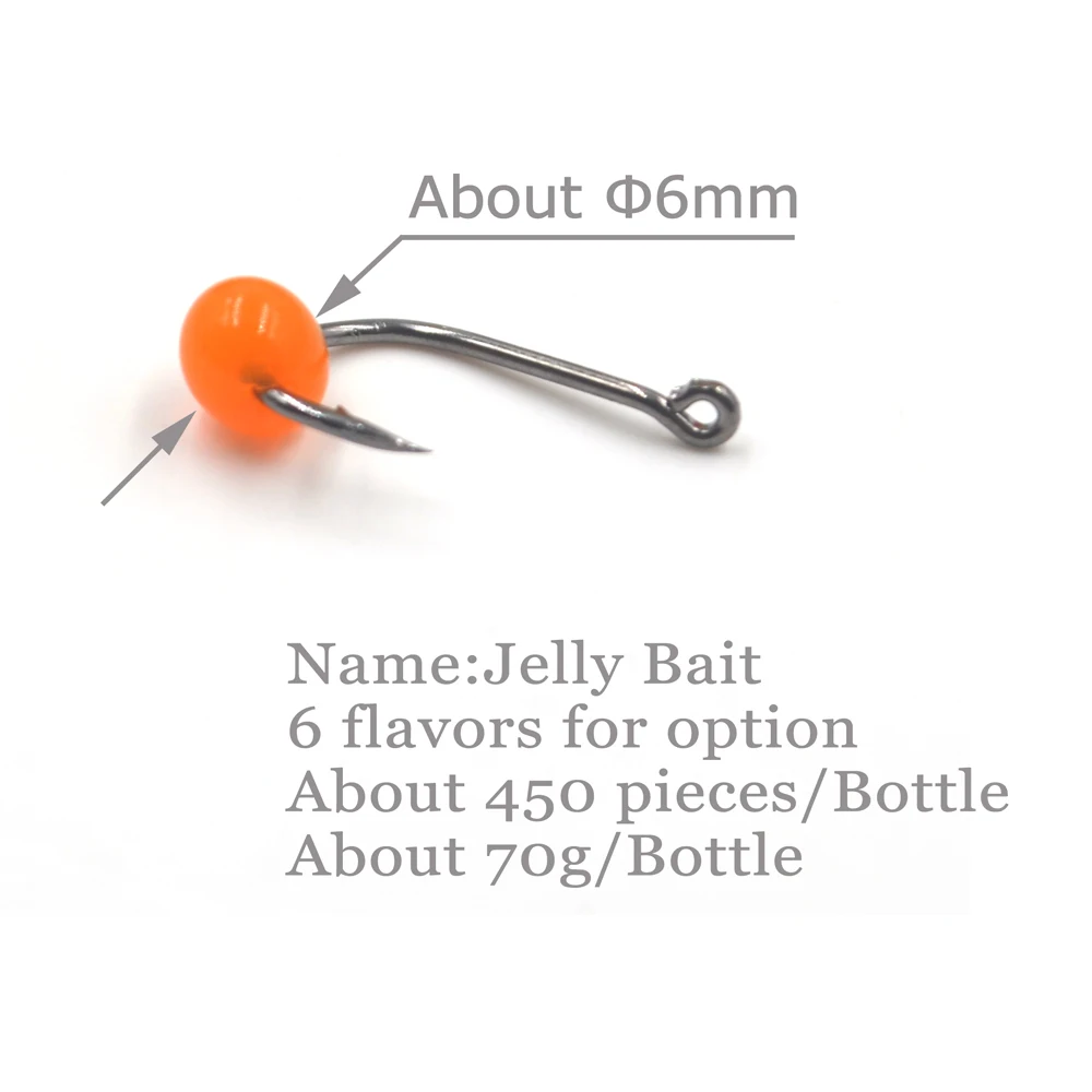 MNFT 12 флаконов 70 г 450 штук Бусы Желе Bean Bait Карп рыболовные шарики с запахом приманки