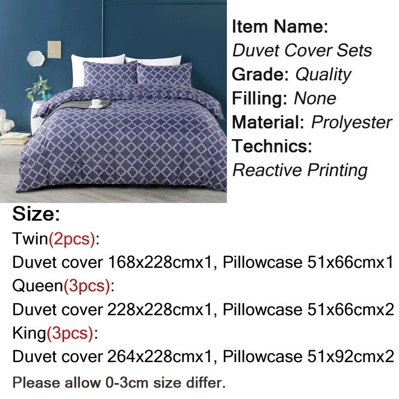 8 цветов и американском стиле геометрический узор Постельное белье King queen Размеры
