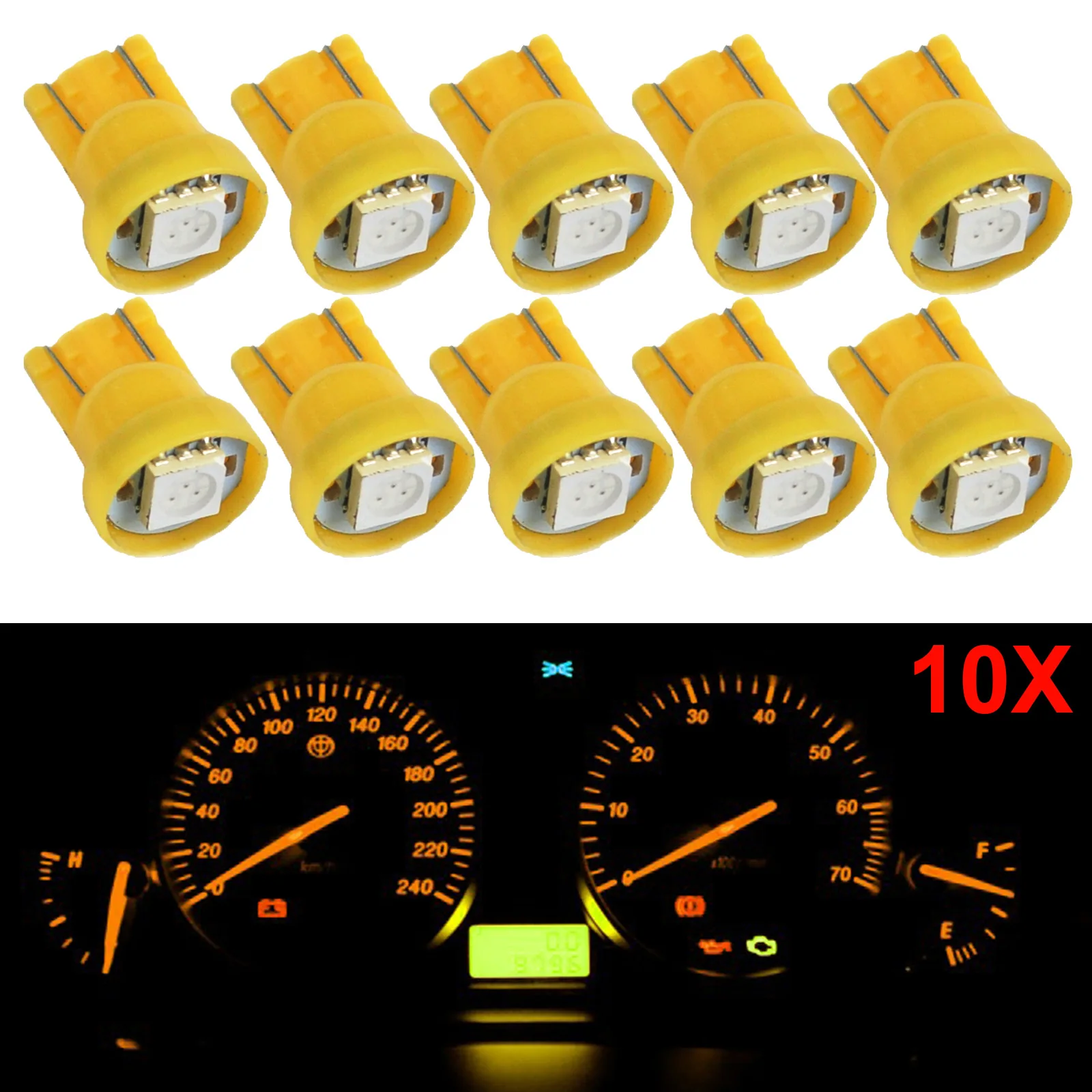 10 шт./компл. автомобиля T10 Клин 5050 SMD Автомобильный датчик светодиода индикаторы кластера 147 152 Спидометр лампы Авто приборная панель светильник
