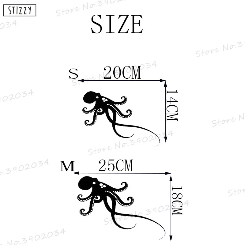 Настенная Наклейка stizzy Octopus Animal Toliet виниловые наклейки на стену съемные