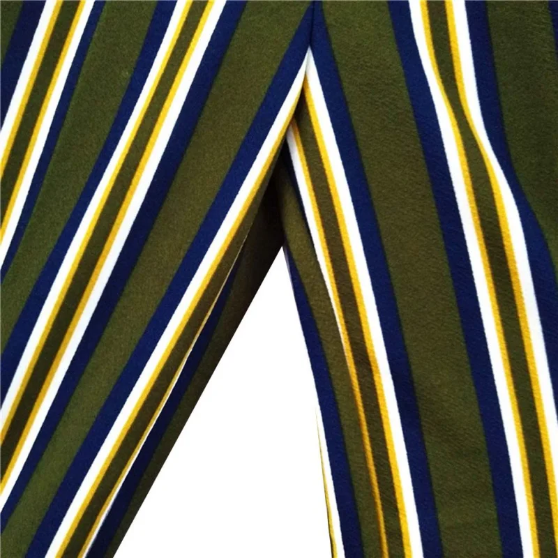 Модные свободные женские брюки в полоску широкие с высокой талией Длинные