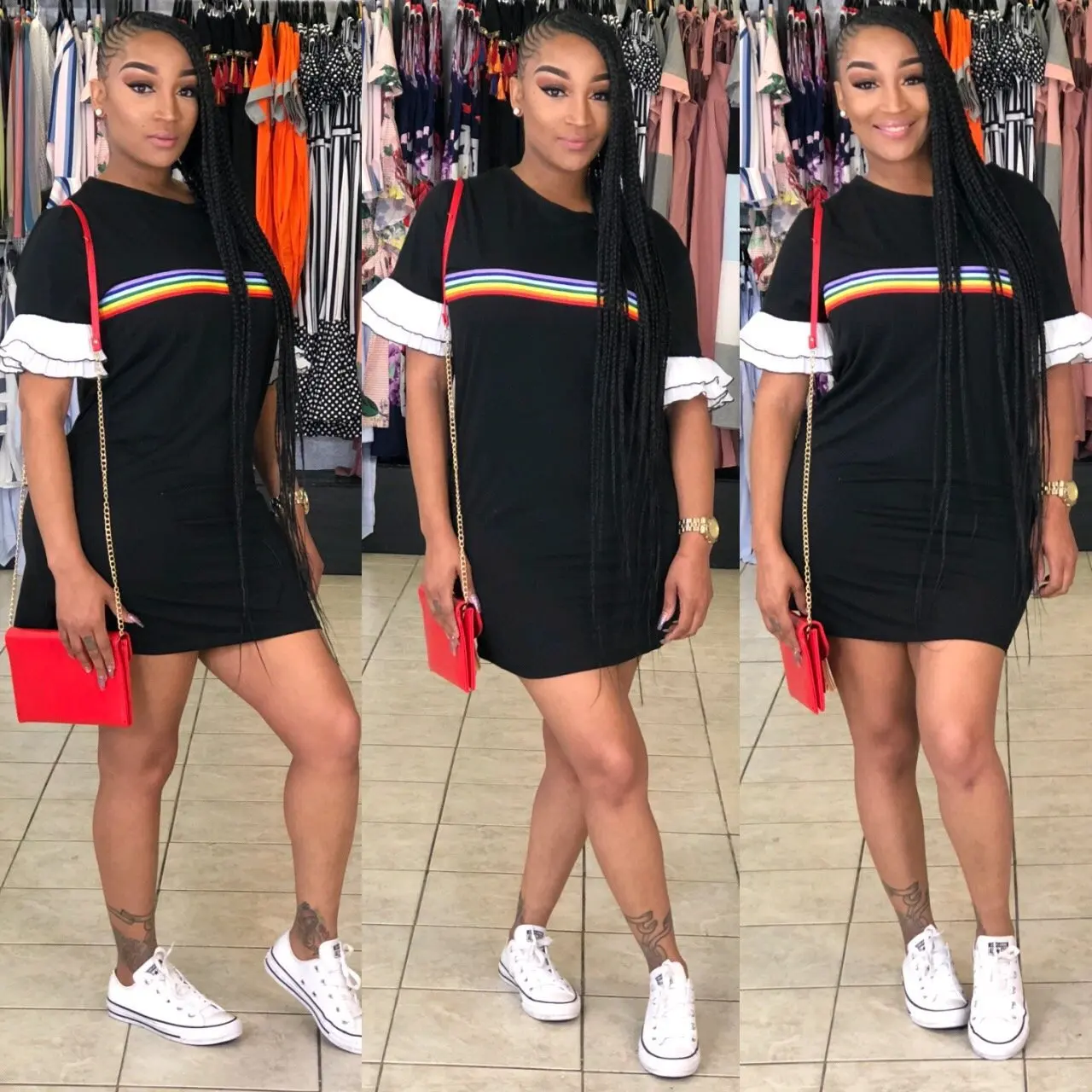 Африканский женский модный сексуальный новый гофрированный короткий рукав О