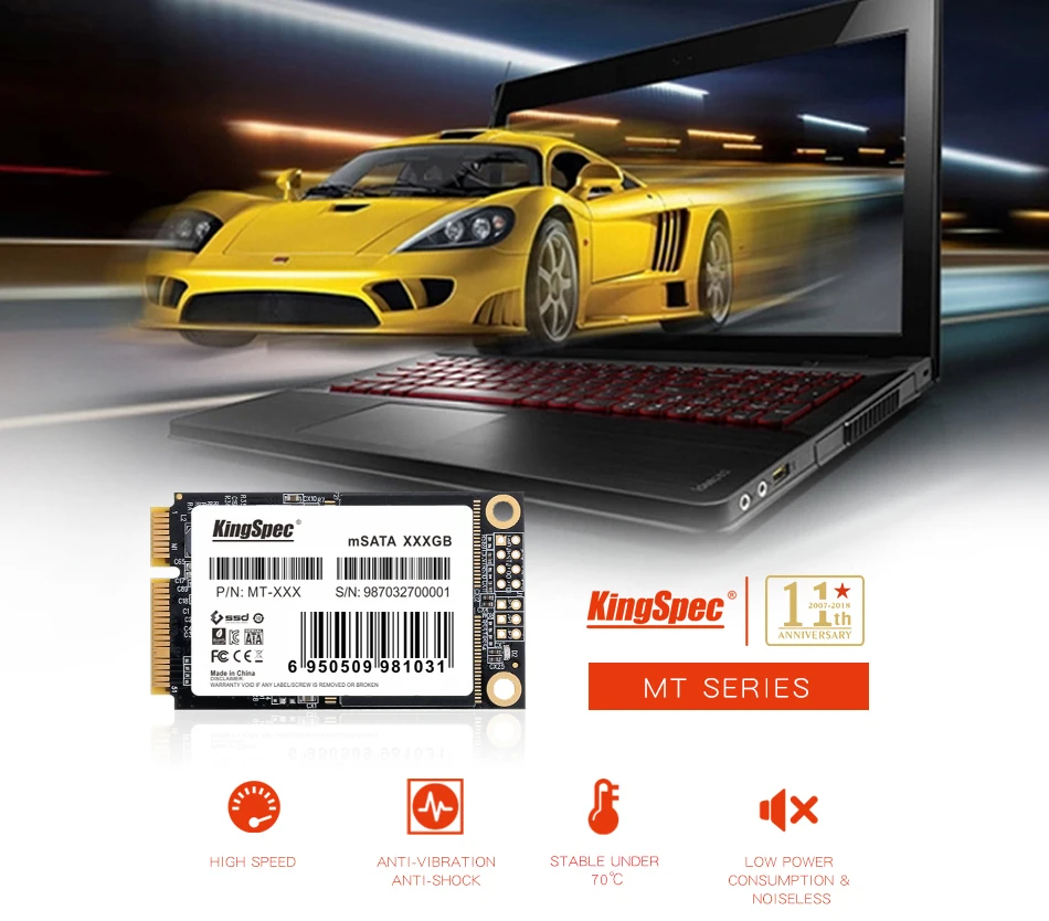 Kingspec mSATA ssd 512GB SATA III 6 ГБ/сек. SATA II жесткий диск твердотельный диск 500GB для samsung сигнальный ПК для Intel сигнальный ПК