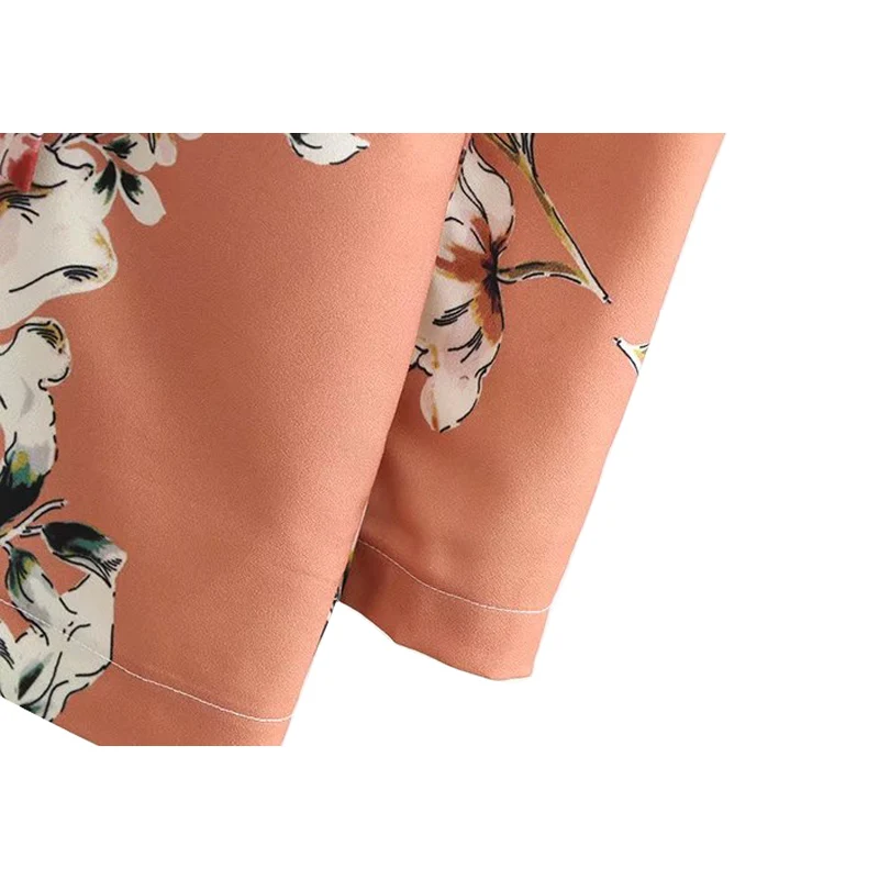 Осенний блейзер с зубчатым воротником женский цветочный винтажный Блейзер