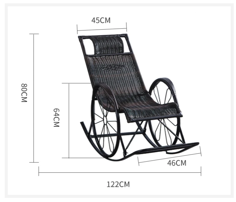 Ретро креативное кресло-качалка домашний Балконный стул для отдыха в саду