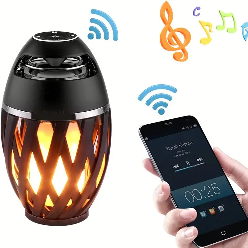 Горячее пламя Атмосфера лампы беспроводной портативный динамик bluetooth высокого