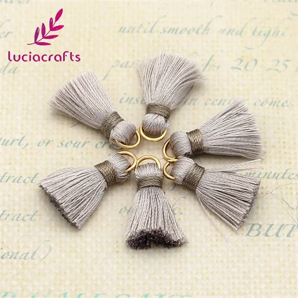 Khaki 10pcs Lucia crafts 20 мм разноцветные варианты кисточка для ручной работы DIY материалы 10 шт/15 шт CI0203 - Цвет: Khaki 10pcs