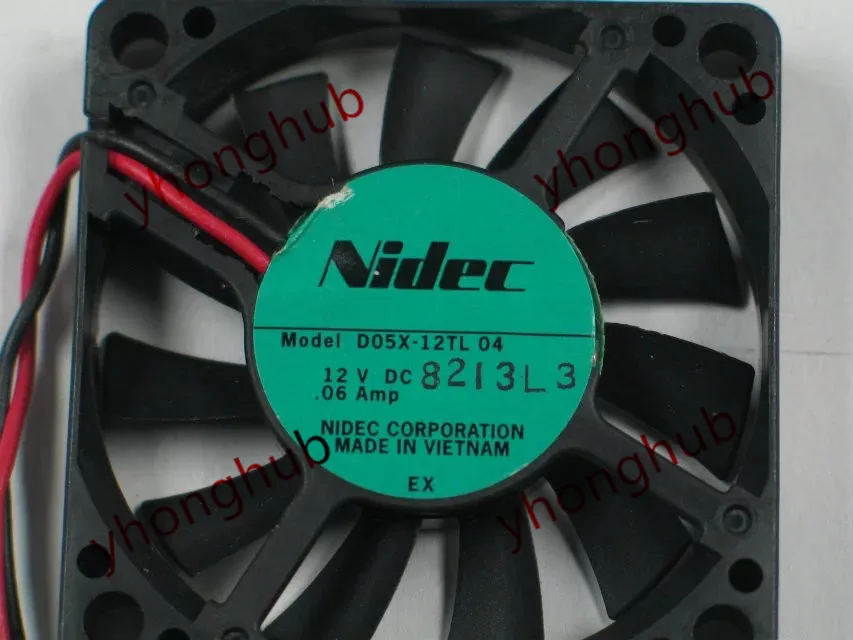 Вентилятор охлаждения сервера Nidec D05X 12TL 04 DC 12V 0.06AMP 50x50x10 мм|square fan|server fandc fan 12v |