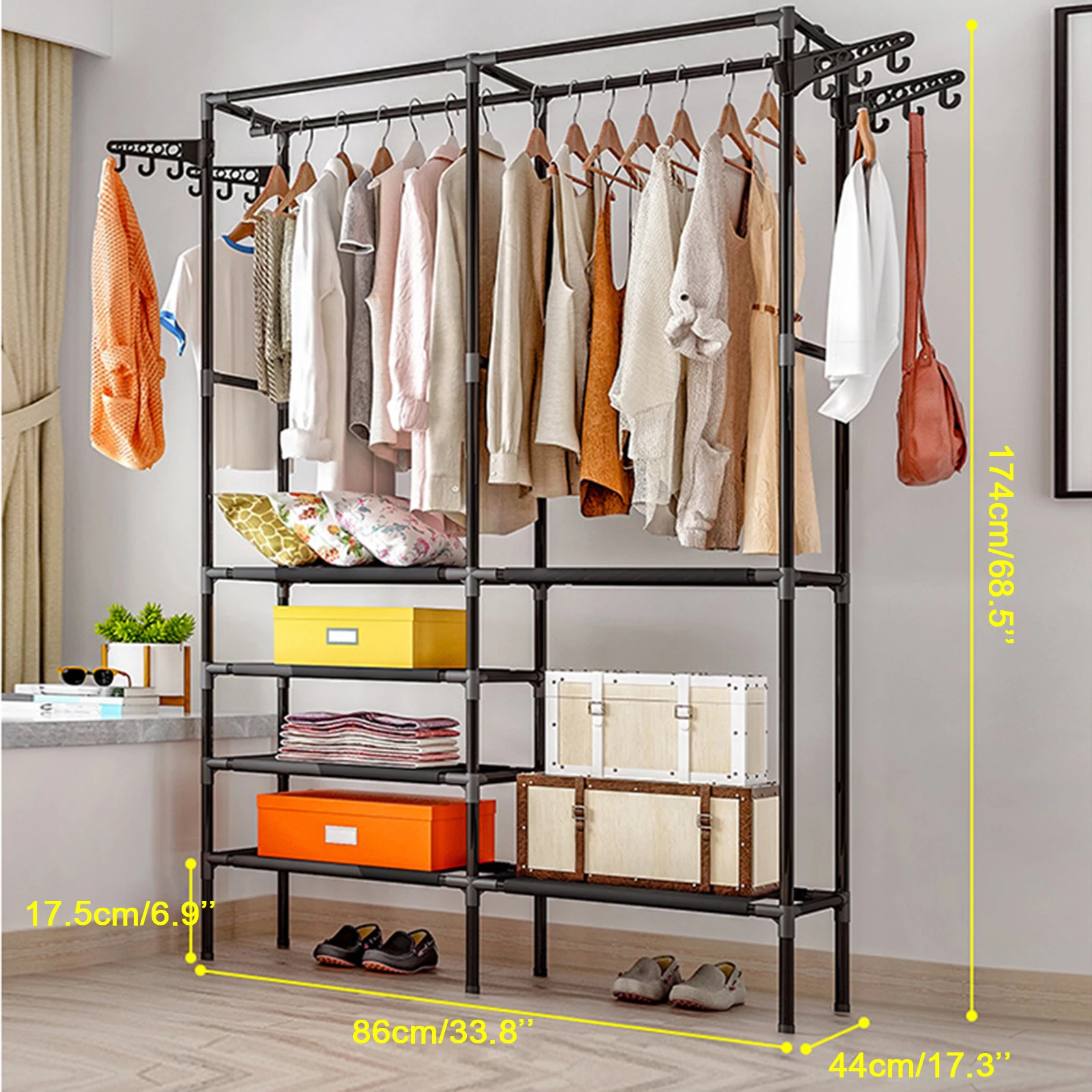 

Porte Manteau Kledingrek P[erchero De Pe Clothes Hanger Coat Rack Floor Hanger Storage Wardrobe Clothing Drying Racks