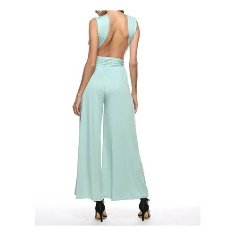 Летний женский сексуальный комбинезон без рукавов повседневный бандажный для