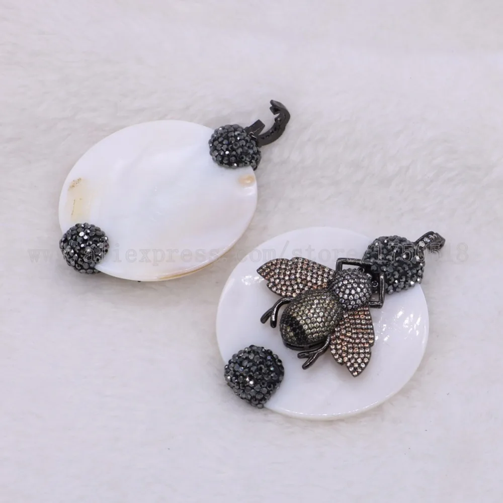 Подвески в виде насекомых 3 шт. подвески с корпусом из камня ручная работа druzy