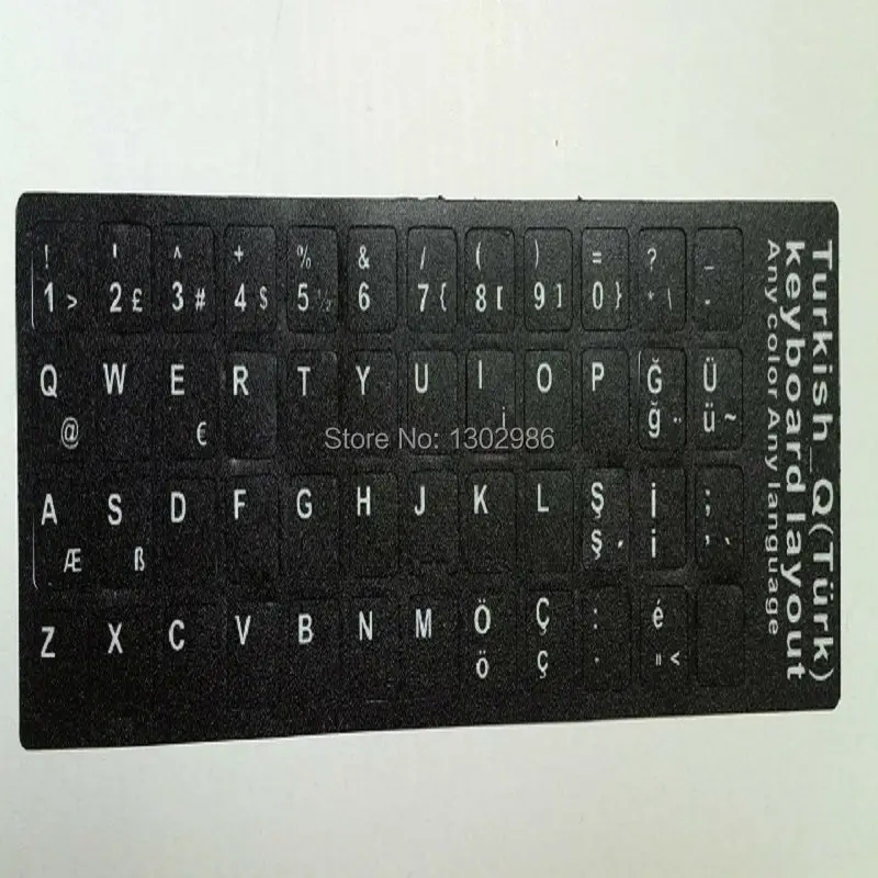 

50pcsTurkish Letters Alphabet Learning Keyboard Layout Sticker For Laptop/Desktop Computer Keyboard 10 inch Or Above Tablet PC