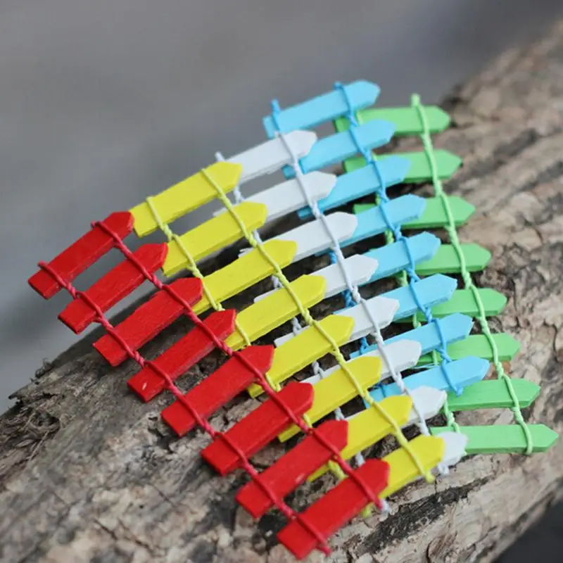 2 шт./лот мини небольшой забор барьер деревянная Смола ремесло миниатюрный