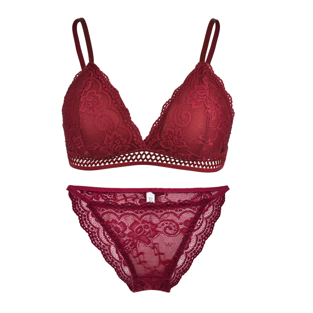 BEFORW Новый Для женщин сексуальный кружевной комплект с бюстгальтером одноцветное