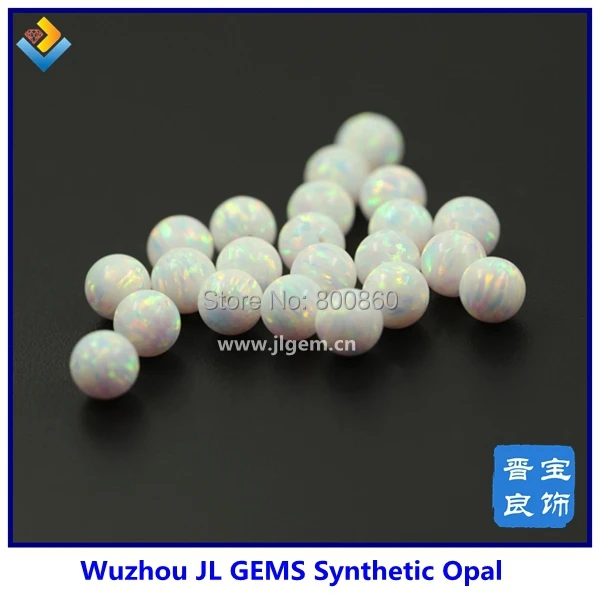 

(20pcs/lot) 6mm Hot Sale Synthetic White Beautiful Opal Gems Beads For Fashion Jewelry
