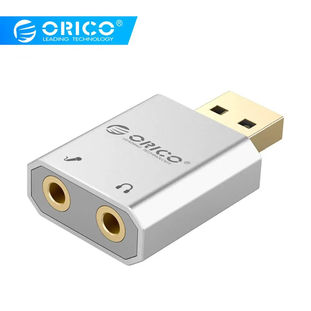 ORICO внешний USB разъем для звуковой карты 3,5 мм мини кабель адаптер стерео микрофон динамик гарнитура аудио для ПК ноутбук концентратор USB