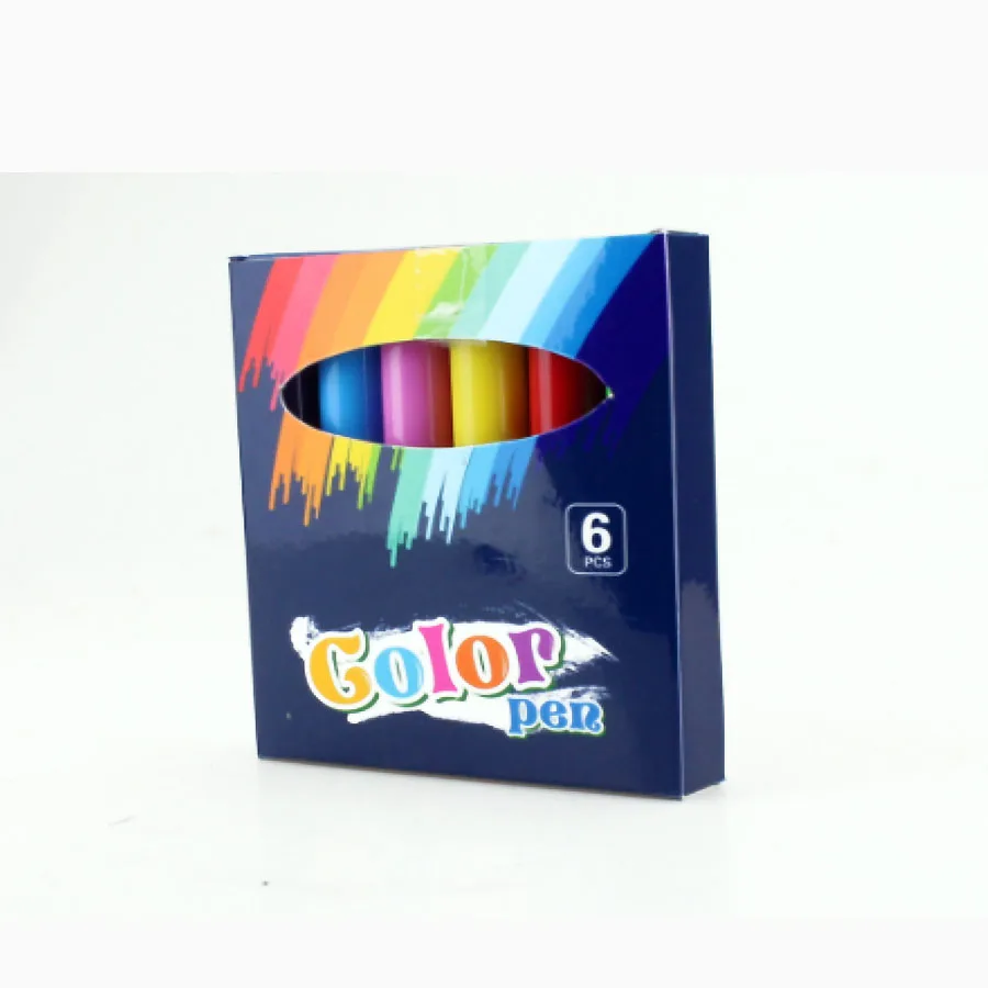 6pcs color pens Цветной стираемый коврик, 6 моющихся маркеров и детский многоразовый коврик для раскраски краска цвет ing обучение рисованию Игрушки для малышей& Up - Цвет: 6pcs color pens