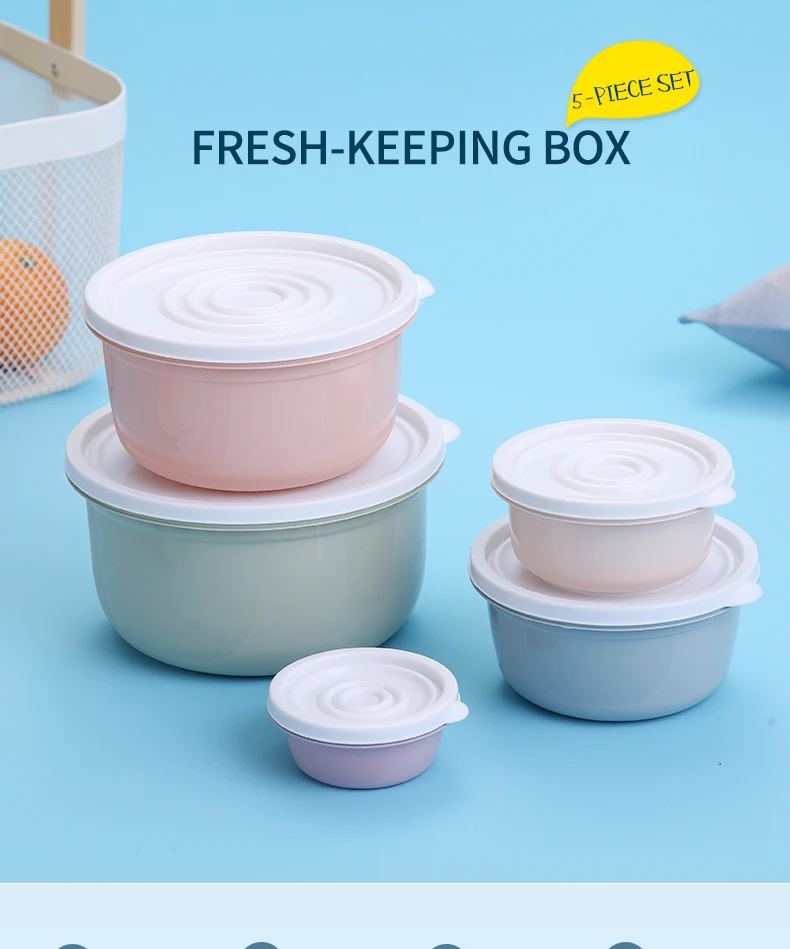 WORTHBUY 5 шт./компл. Кухонный Контейнер для хранения BPA БЕСПЛАТНО пластиковый ящик для хранения герметичных зерновых фруктов пищевой органайзер для холодильника