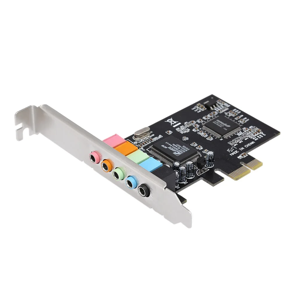 PCI E экспресс карта 5 1 звуковая портовая Звуковая стерео объемная для рабочего