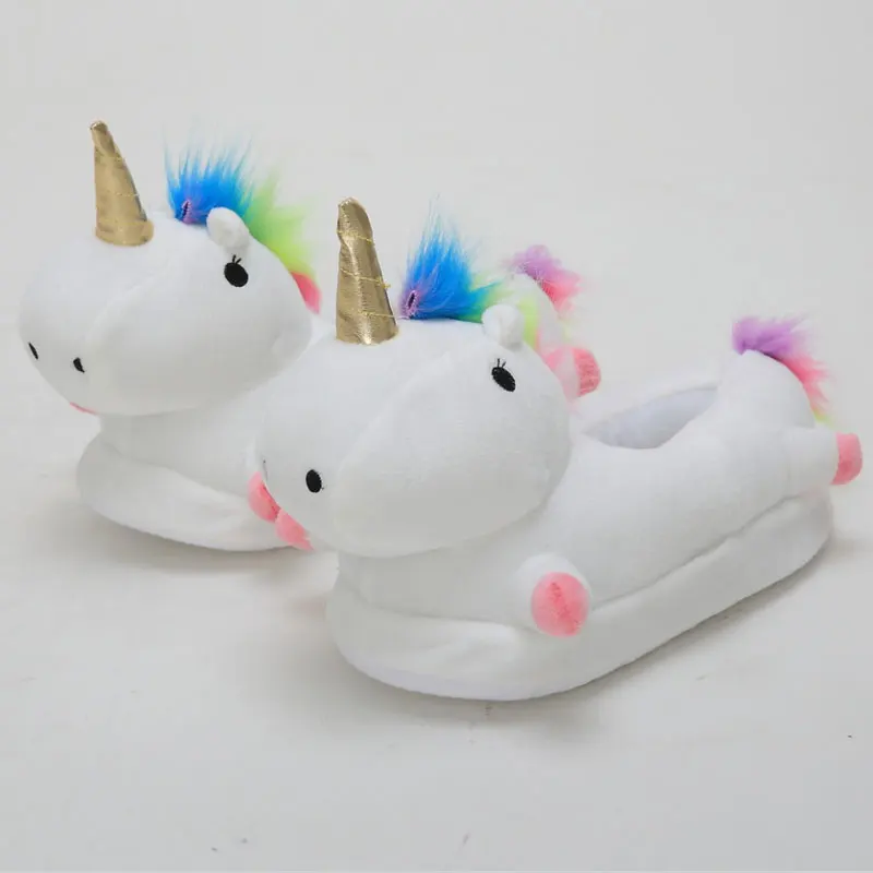 

Size 28/26CM Plush White Flats Winter Warm Wing Adult Cartoon Women Unisex Home Indoor Shoes Light Cute Christmas Gifts