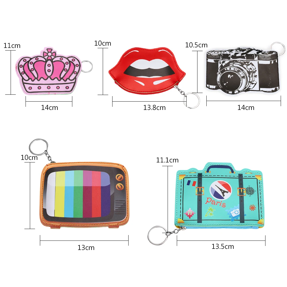 Смешной кожаный чехол-кошелек с фантазийным рисунком портмоне цепочка для