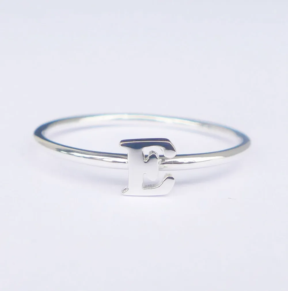 Lot Sale 26pcs(1pc each letter) Solid 925Sterling Silver Initial Ring Capital Letter | Украшения и аксессуары