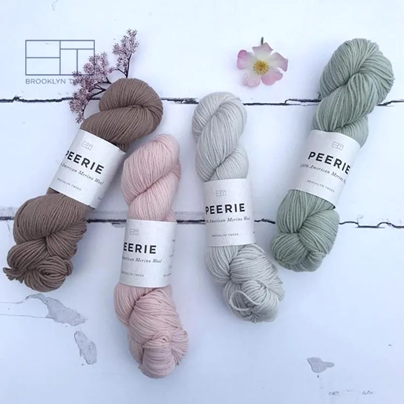 1*50 г твидовая пряжа Skein Brooklyn шерстяная для ручного вязания|Пряжа| |